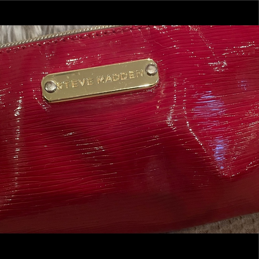 Steve Madden red make up bag